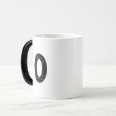 Die Zahl Null (0) in schwarz Verwandlungstasse (Vorderseite Links)