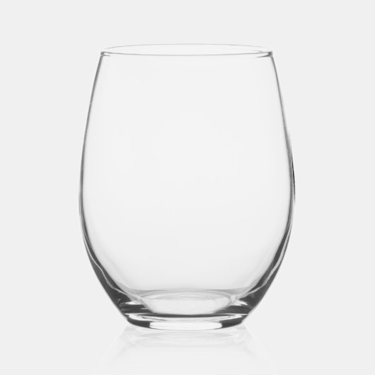 Die Zahl Null (0) in schwarz Weinglas Ohne Stiel (Rechts)