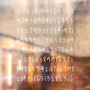 Die Zahl "RI=3,14" Mathematik & Science Lover's De Fensteraufkleber
