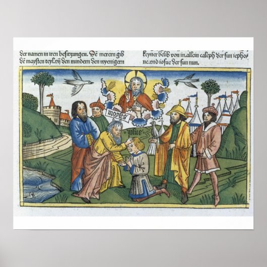 Die Zahlen 27 18-23 Moses legt seine Hand auf Josh Poster (Vorne)