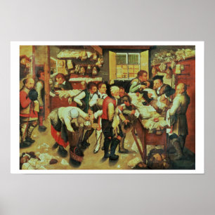 Die Zahlung der Tithes (Öl auf Leinwand) Poster