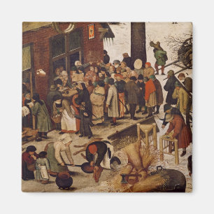 Die Zählung in Bethlehem, Detail des Zählungsbü Magnet