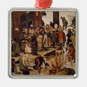 Die Zählung in Bethlehem, Detail des Zählungsbü Ornament Aus Metall