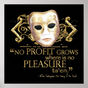 Die Zähmung des Shrew-Zitats (Gold-Version) Poster