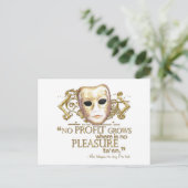 Die Zähmung des Shrew-Zitats (Gold-Version) Postkarte (Stehend Vorderseite)