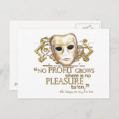 Die Zähmung des Shrew-Zitats (Gold-Version) Postkarte (Vorne/Hinten)