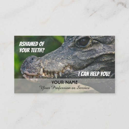Die Zähne der Zahnärzte gegen Scham Visitenkarte (Vorderseite)