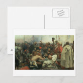 Die Zaporozhye Kossacks schreiben einen Brief Postkarte (Vorne/Hinten)
