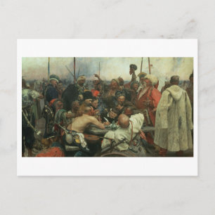 Die Zaporozhye Kossacks schreiben einen Brief Postkarte