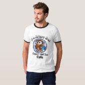 Die zappelige Eule Kaffee- und Teebar T-Shirt (Vorne ganz)