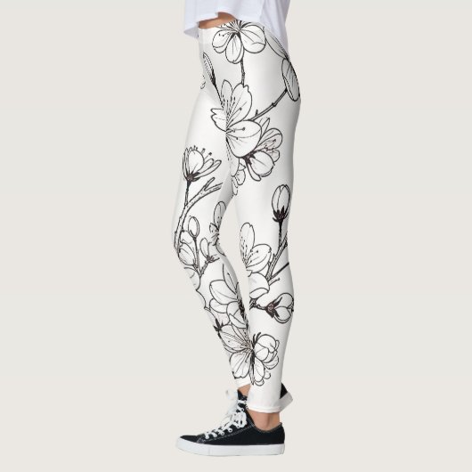 Die zarte Schönheit der Kirschblüten Leggings (Links)
