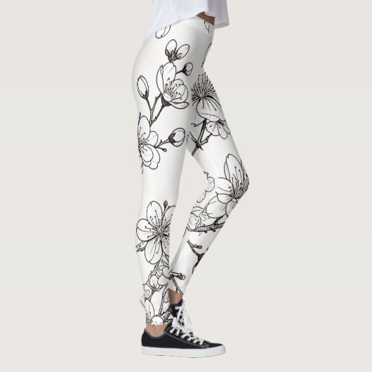 Die zarte Schönheit der Kirschblüten Leggings (Rechts)