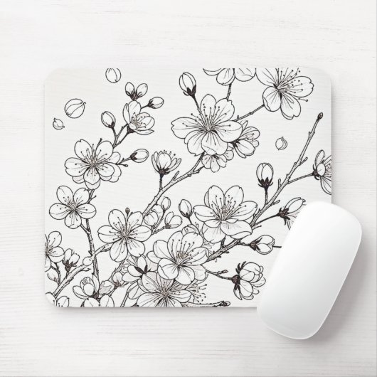 Die zarte Schönheit der Kirschblüten Mousepad (Mit Mouse)