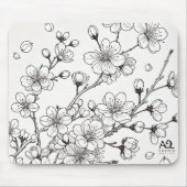 Die zarte Schönheit der Kirschblüten Mousepad (Vorne)