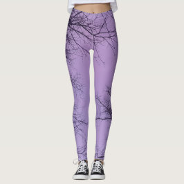 Die zarte Winterkulisse: Lilac Canopy Leggings