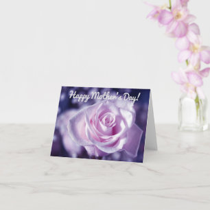 Die zarteste rosa Rose Muttertags-Karte Karte