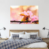 Die zärtliche Wärme der Blume von Sakura im Frühli Leinwanddruck (Insitu (Schlafzimmer))