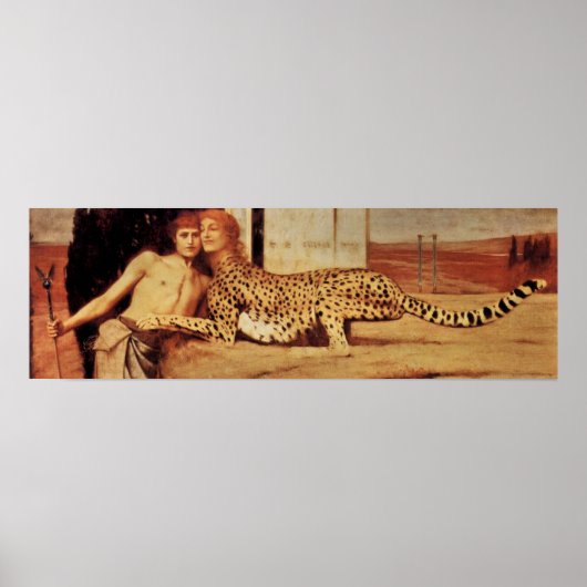 Die Zärtlichkeit der Sphinx von Fernand Khnopff Poster (Vorne)