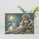 Die Zauberei Monlit im Mystischen Wald Dankeskarte (Stehend Vorderseite)