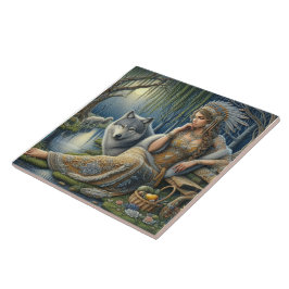 Die Zauberei Monlit im Mystischen Wald Fliese