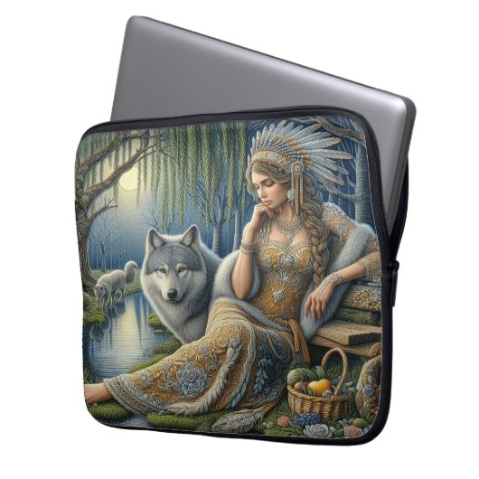 Die Zauberei Monlit im Mystischen Wald Laptopschutzhülle (Vorderseite Links)