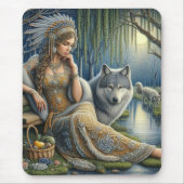 Die Zauberei Monlit im Mystischen Wald Mousepad (Vorne)