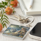 Die Zauberei Monlit im Mystischen Wald Schlüsselanhänger (Vorderseite rechts)