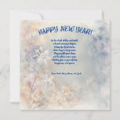 Die zauberhafte Märchen des Neujahrs. Whimsikische Karte (Rückseite)