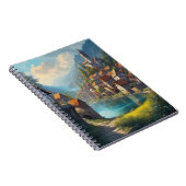 Die zauberhafte mittelalterliche Stadt Notizblock (Rechte Seite)