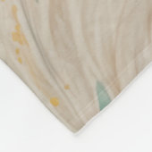 Die zauberhafte weiße Katze mit grünen Augen Fleecedecke (Ecke)