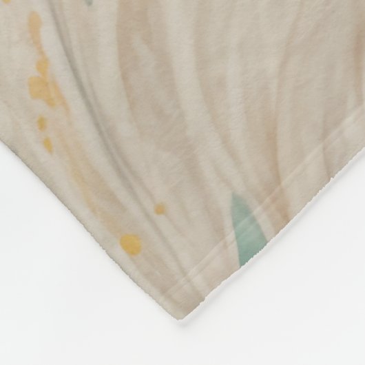 Die zauberhafte weiße Katze mit grünen Augen Fleecedecke (Ecke)