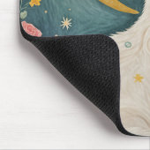 Die zauberhafte weiße Katze mit grünen Augen Mousepad (Ecke)