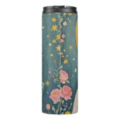 Die zauberhafte weiße Katze mit grünen Augen Thermosbecher (Rückseite)