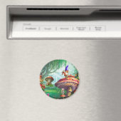 Die zauberhaften Gnome Pilze Blumengärten Magnet (In Situ (Geschirrspüler))