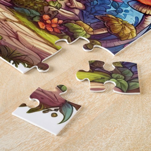 Die zauberhaften Gnome Pilze Blumengärten Puzzle (Seite)
