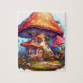 Die zauberhaften Gnome Pilze Blumengärten Puzzle (Vertikal)