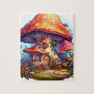 Die zauberhaften Gnome Pilze Blumengärten Puzzle