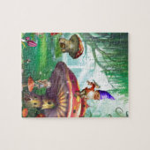 Die zauberhaften Gnome Pilze Blumengärten Puzzle (Horizontal)