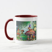 Die zauberhaften Gnome Pilze Blumengärten Tasse (Links)