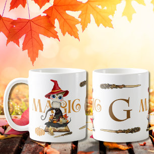 Die Zauberhexenschale fällt als Monogramm Kaffeetasse