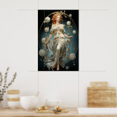 Die Zauberin und das Gemälde der Spheres Poster (Küche)