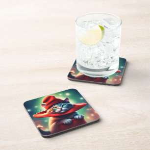 die Zauberkatze Getränkeuntersetzer