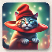 die Zauberkatze Getränkeuntersetzer (Vorderseite)