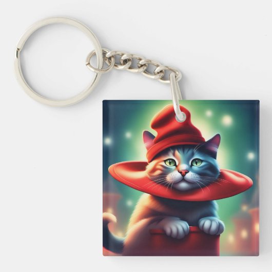 die Zauberkatze Schlüsselanhänger (Vorderseite)