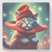 die Zauberkatze Steinuntersetzer (Vorderseite)