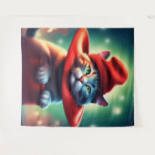 die Zauberkatze Wandteppich (Vorderseite (Horizontal))