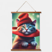 die Zauberkatze Wandteppich Mit Holzrahmen (Vorderseite 3)
