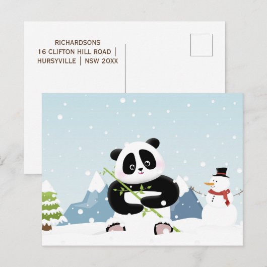 Die Zauberreise-Postkarte Feiertagspostkarte (Vorne/Hinten)