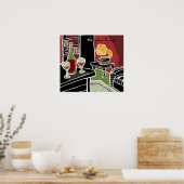 Die Zebra Lounge Poster (Küche)