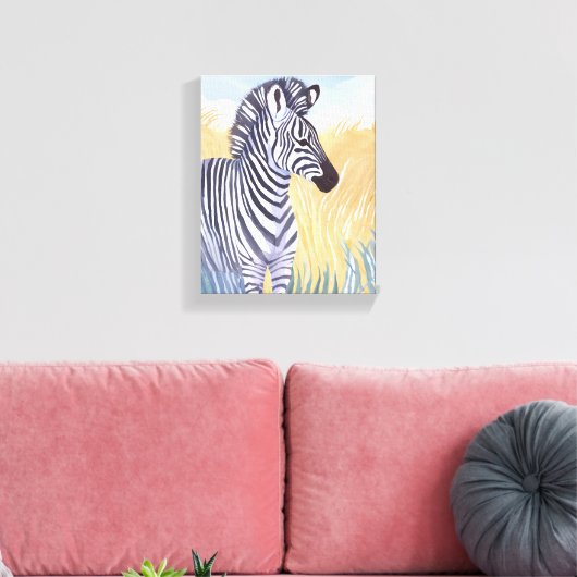 Die Zebra | Safari Leinwanddruck (Insitu (Wohnzimmer))